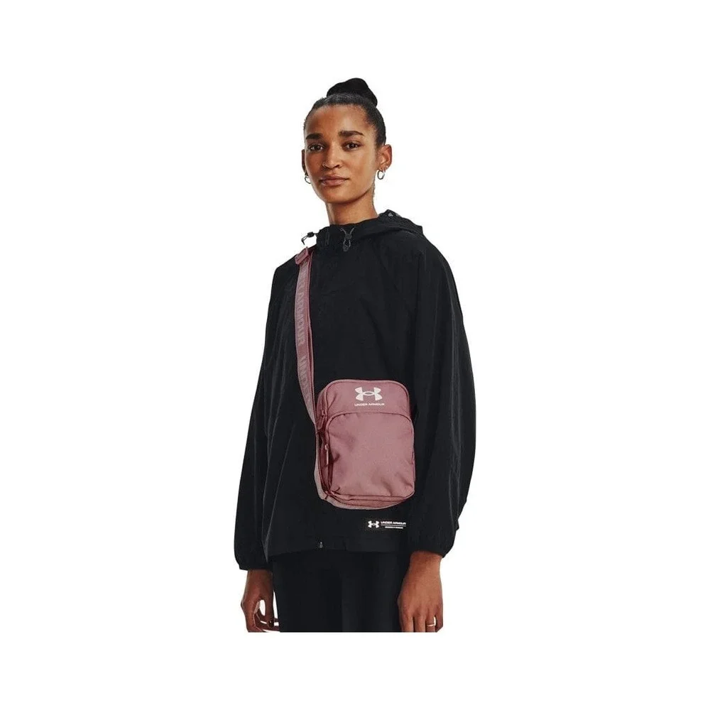 Under Armour Loudon Crossbody Bag Branded Logo Strap Pink Barbiecore